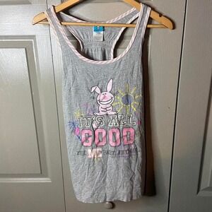 happy bunny cami tank top size XL pink preppy bunnies cute kidcore y2k